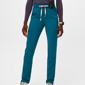 COPY - Figs Caribbean Blue High Waisted Yola Skinny Scrub Pants